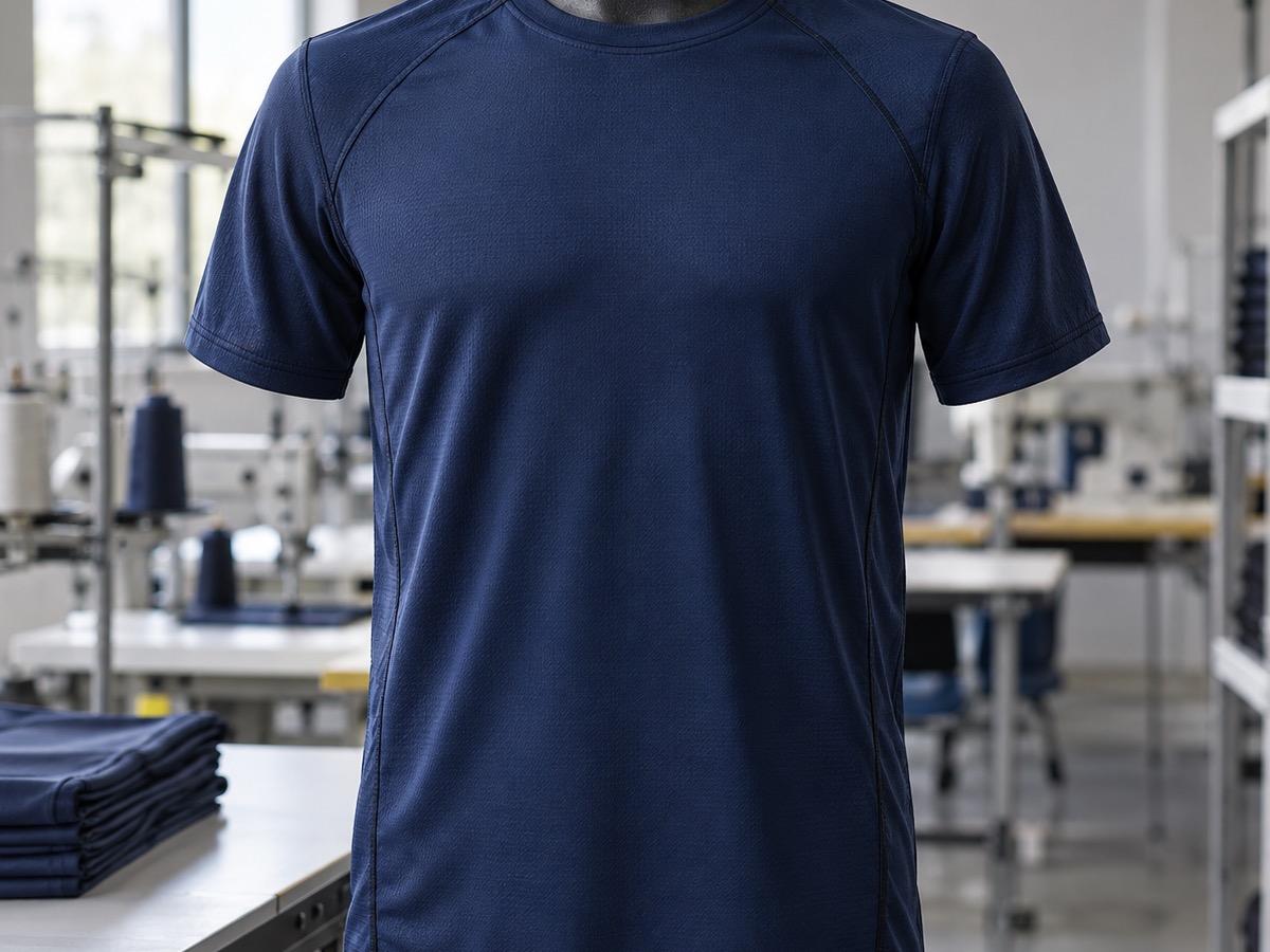 Playera deportiva de referencia con costuras técnicas